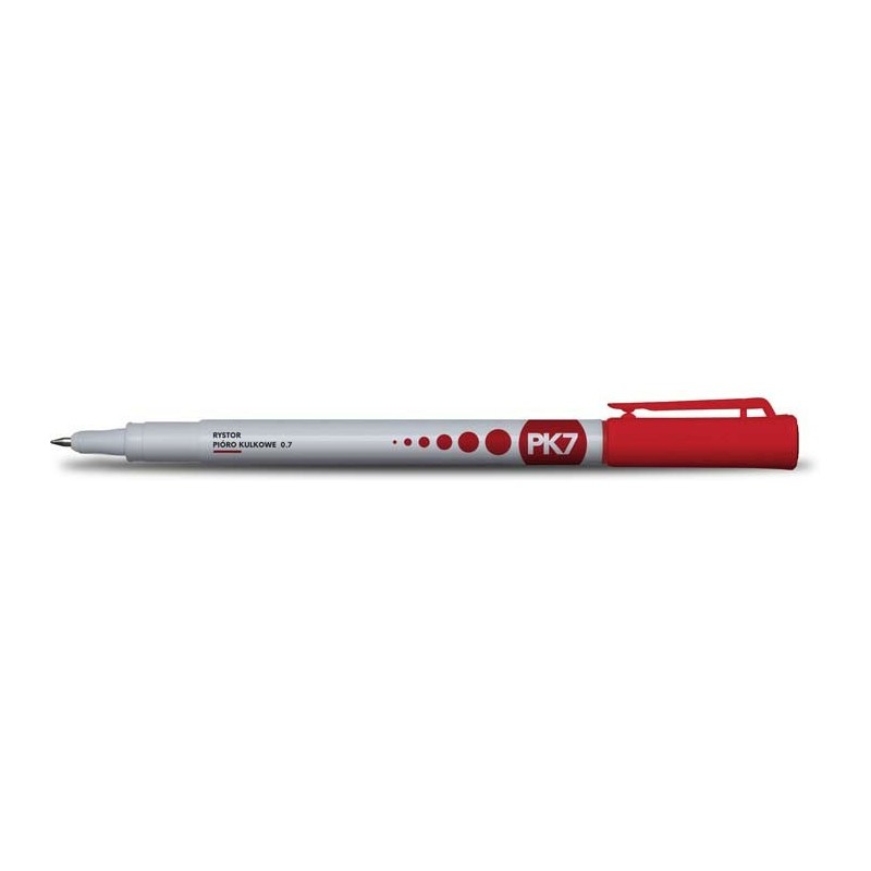 Pióro Kulkowe Rystor Pk7 0.7Mm Czerwone