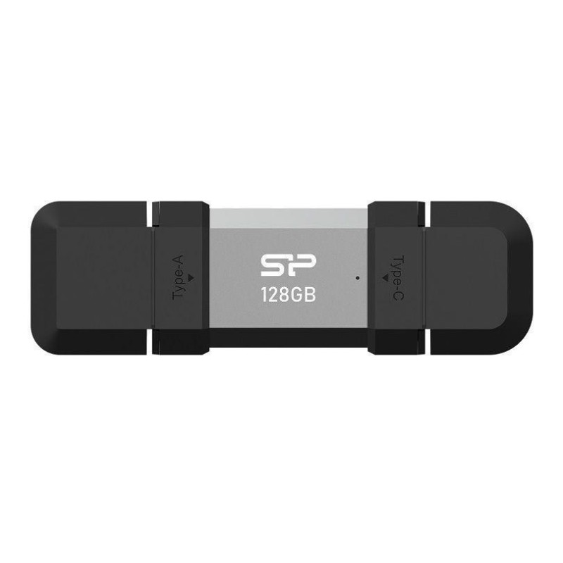 Silicon Power Sp128Gbuc3C51V1S Pamięć Usb 128 Gb Usb Type-A / Usb Type-C 3.2 Gen 1 (3.1 Gen 1) Czarny, Srebrny