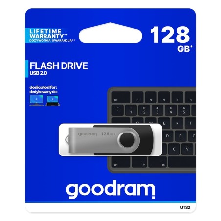 Pendrive Goodram Twister Uts2-1280K0R11 (128Gb  Usb 2.0  Kolor Czarny)