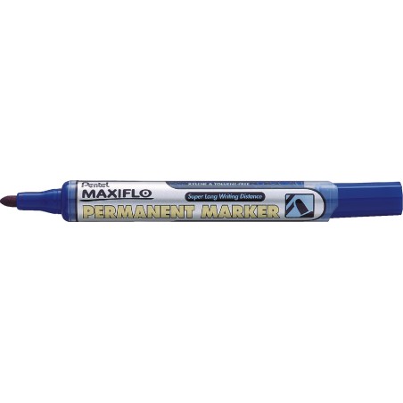 Marker Permanentny Maxiflo Nlf50 Niebieski Okrągły Z Tłoczkiem Pentel