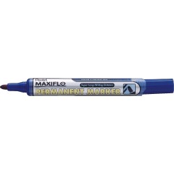 Marker Permanentny Maxiflo Nlf50 Niebieski Okrągły Z Tłoczkiem Pentel