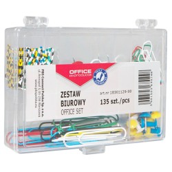 Zestaw Biurowy (Pinezki I Spinacze) , Mix 135Szt., Typu Office Products 18301129-99