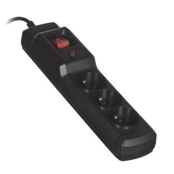 Listwa Przeciwprzepięciowa Activejet (3 X Ute  10 A  1,5M  Kolor Czarny)