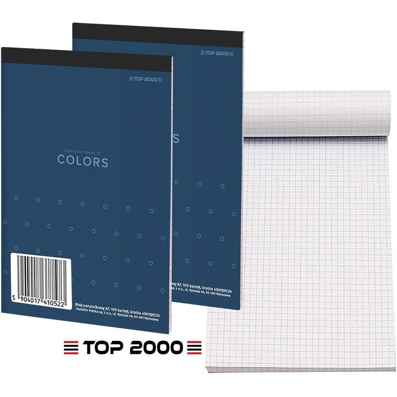 Blok Notatnikowy Top 2000 Colors A7/100K Kratka