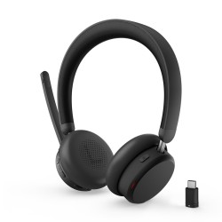 Lenovo 6550 Zestaw Słuchawkowy Bezprzewodowy Opaska Na Głowę Biuro/Centrum Telefoniczne Usb Type-C Bluetooth Czarny