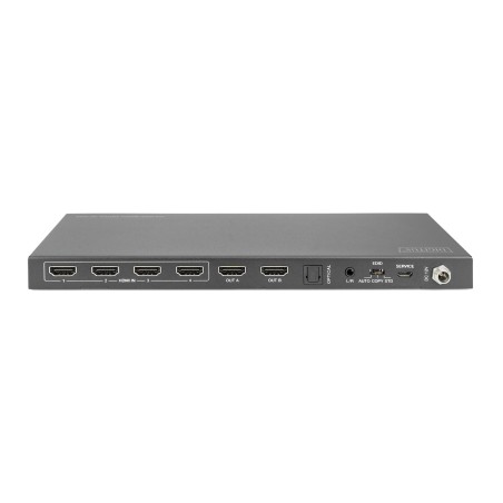 Przełącznik/Matrix Hdmi 4/2-Porty 4K 60Hz Uhd Hdr Hdcp 2.2 Edid Audio Z Pilotem