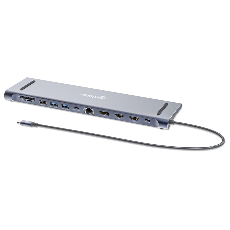 Manhattan Stacja Dokująca 12-W-1 4K 1Xhdmi 2Xdp 3Xusb-A