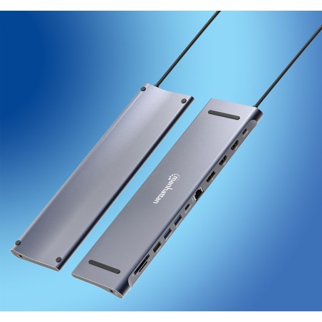 Manhattan Stacja Dokująca 12-W-1 4K 1Xhdmi 2Xdp 3Xusb-A