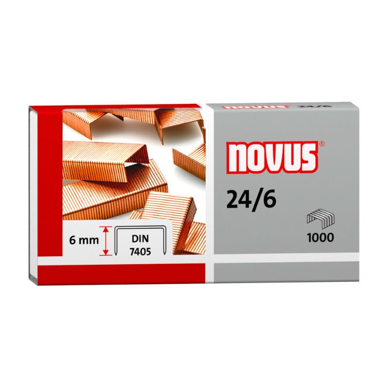 Zszywki Miedziowane 24/6 1000Szt Novus 040-0206