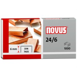 Zszywki Miedziowane 24/6 1000Szt Novus 040-0206