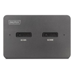 Stacja Dokująca Usb-C 3.2 Gen2 Dla Dysków Ssd M.2 Duo Nvme Oraz Sata (Max. 2X 4 Tb) Z Czytnikiem Kart Sd-Express 7.1 (Max. 2 Tb)