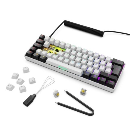 Klawiatura Sharkoon Gaming Keyboard Skiller Sgk50S4 Gen2 Biało-Żółte Rgb