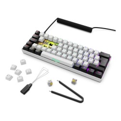 Klawiatura Sharkoon Gaming Keyboard Skiller Sgk50S4 Gen2 Biało-Żółte Rgb