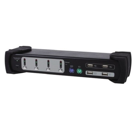 Wyposaż Się W 4-Portowy Monitor Combo - Przełącznik Kvm/Audio/Usb - Ps/2, Usb - 4 X Kvm/Audio - 1 Użytkownik Lokalny - Komputer 