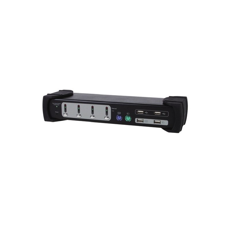 Wyposaż Się W 4-Portowy Monitor Combo - Przełącznik Kvm/Audio/Usb - Ps/2, Usb - 4 X Kvm/Audio - 1 Użytkownik Lokalny - Komputer 