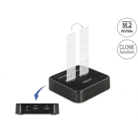 Delock Stacja Dokująca M.2 Dla 2 X M.2 Nvme Pcie Ss