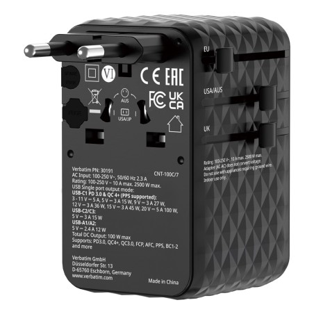 Ładowarka Verbatim Charge ´N´ Travel 100W