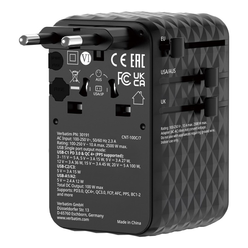 Ładowarka Verbatim Charge ´N´ Travel 100W