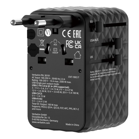Ładowarka Verbatim Charge ´N´ Travel 100W