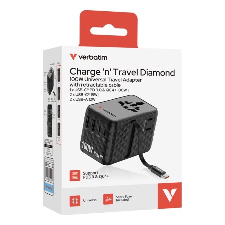 Ładowarka Verbatim Charge ´N´ Travel 100W