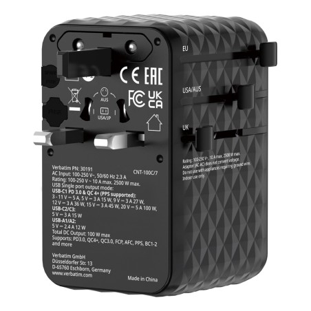 Ładowarka Verbatim Charge ´N´ Travel 100W