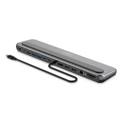 Stacja Dokująca Usb-C 12 Portowa, Max. 8K/30Hz Z Hdr, Hdmi, Dp, Max. 3 Monitory (Mst), Usb-C 3.2 Gen2, Gigabit Ethernet, Sd/Micr