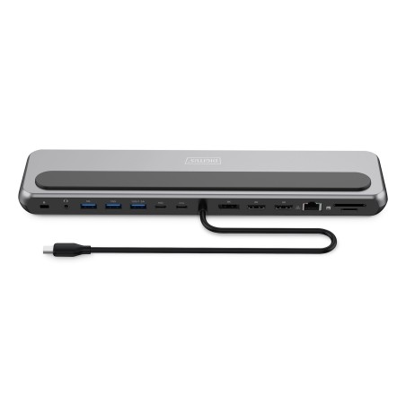 Stacja Dokująca Usb-C 12 Portowa, Max. 8K/30Hz Z Hdr, Hdmi, Dp, Max. 3 Monitory (Mst), Usb-C 3.2 Gen2, Gigabit Ethernet, Sd/Micr