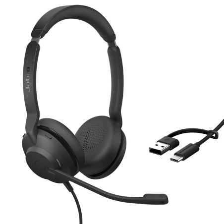 Jabra Evolve2 30 Se Zestaw Słuchawkowy Przewodowa Opaska Na Głowę Biuro/Centrum Telefoniczne Usb Type-C / Usb Type-A Czarny