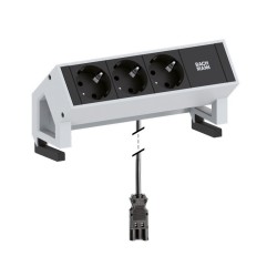 Bachmann Desk 2 Gniazdo Stołowe 3-Drożne, Kolor: Inox