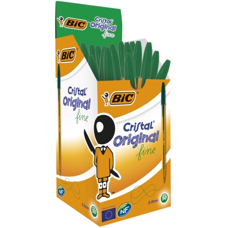 Długopis Bic Cristal Original Fine Zielony, 872729
