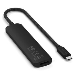 Satechi 4W1 Usb-C Slim Multiport Adapter 4K - Aluminiowy Adapter Do Urządzeń Mobilnych Usb-C (Usb-C, 4K Hdmi, 2X Usb-A) (Black)