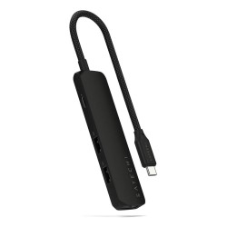 Satechi 4W1 Usb-C Slim Multiport Adapter 4K - Aluminiowy Adapter Do Urządzeń Mobilnych Usb-C (Usb-C, 4K Hdmi, 2X Usb-A) (Black)