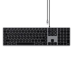 Klawiatura Satechi Slim W3 Z Układem Numerycznym Usb-C (Space Gray) Us