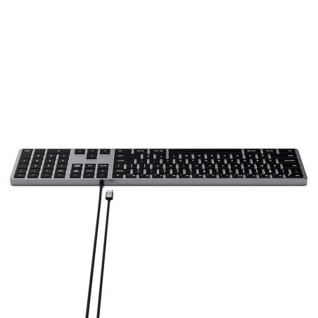 Klawiatura Satechi Slim W3 Z Układem Numerycznym Usb-C (Space Gray) Us