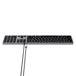 Klawiatura Satechi Slim W3 Z Układem Numerycznym Usb-C (Space Gray) Us