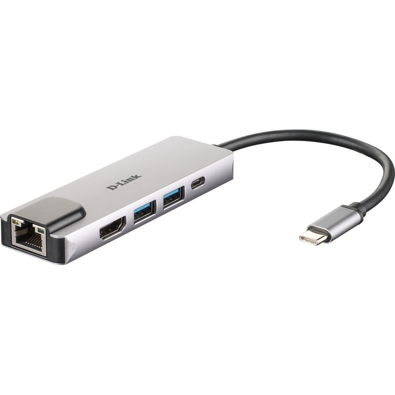 Adapter D-Link Dub-M520 - Przewodowy - Thunderbolt 3 - 60 W - 10,100,1000 Mbit/S - Ieee 802.3 - Ieee 802.3Ab - Ieee 802.3Az - Ie