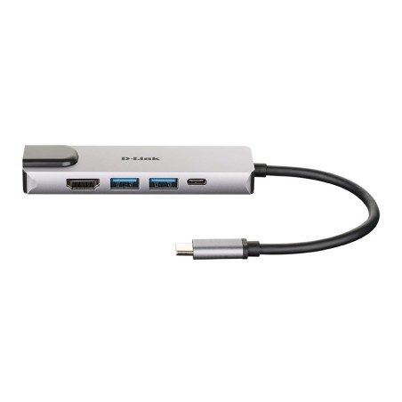 Adapter D-Link Dub-M520 - Przewodowy - Thunderbolt 3 - 60 W - 10,100,1000 Mbit/S - Ieee 802.3 - Ieee 802.3Ab - Ieee 802.3Az - Ie