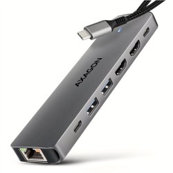 Hub Usb Axagon Hmc-7Hx2 Usb 3.2 Gen 1 (3.1 Gen 1) Type-C Szary