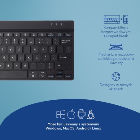 Klawiatura R-Go Compact Break - Tastatur - Multie