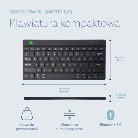 Klawiatura R-Go Compact Break - Tastatur - Multie
