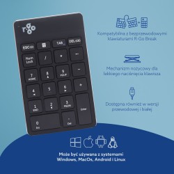 Klawiatura Numeryczna R-Go Numpad Break Czarna