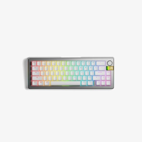 Klawiatura Glorious Gmmk 3 Pro He Wireless 65% Custom Gaming-Tastatur - Pre-Built, Ansi (Usa), Fox He Switches, Srebrna