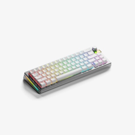 Klawiatura Glorious Gmmk 3 Pro He Wireless 65% Custom Gaming-Tastatur - Pre-Built, Ansi (Usa), Fox He Switches, Srebrna