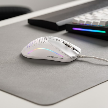 Myszka Glorious Model O 2 Mini Gaming Maus, Rgb - Biała