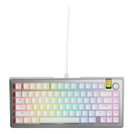 Klawiatura Gamingowa Glorious Gmmk 3 Pro He 75% Custom Gaming-Tastatur - Pre-Built, Fox He Switches, Silber