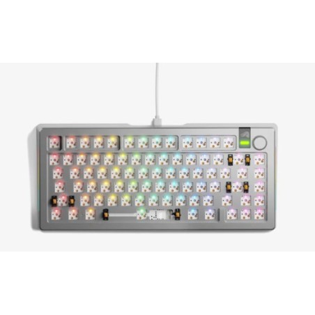 Klawiatura Do Gier Glorious Gmmk 3 Pro 75% Custom Gaming-Tastatur - Barebone, Ansi-Layout, Srebrna