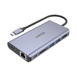 Unitek Hub Usb-C 2X Usb 3.1, Hdmi, Dp, Rj45, Sd