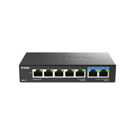 Switch Sieciowy D-Link Dms-107/E Łącza Sieciowe Nie Zarządzany Gigabit Ethernet (10/100/1000) Czarny