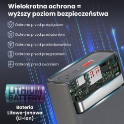 Extralink Powerbank Epb-126 20000Mah Srebrny Power Bank, 45W Pd, Usb-C