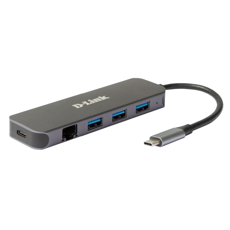 D-Link Dub-2334 Stacja Dokująca Przewodowa Usb Type-C Szary